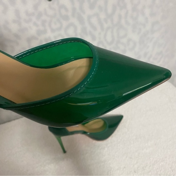 Steve Madden Opar Stiletto Pointed Toe Ankle Strap Heels Translucent Green NWOT - Picture 5 of 9